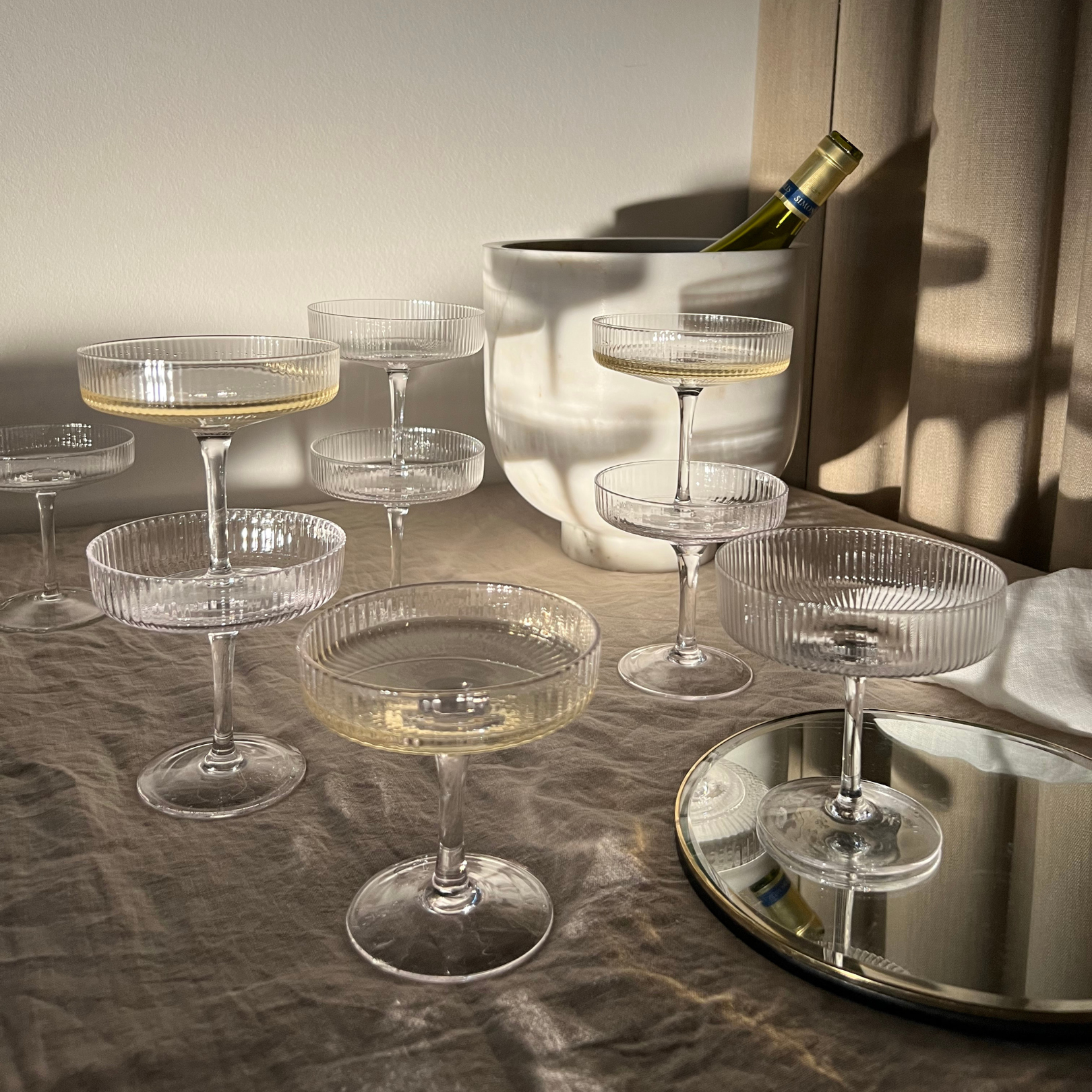 Ripple Champagne Saucers